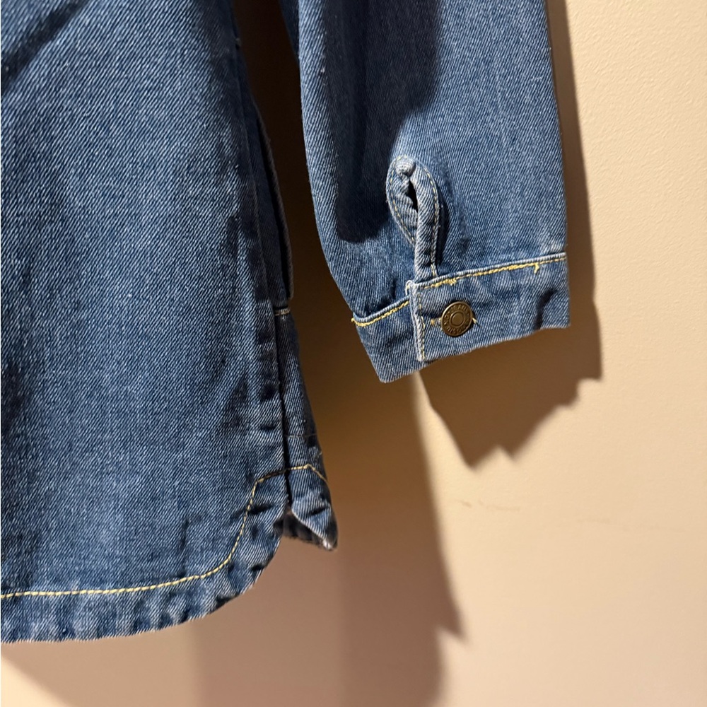 Blue Denim Jean Jacket, Fits Size Small - Picture 13 of 16